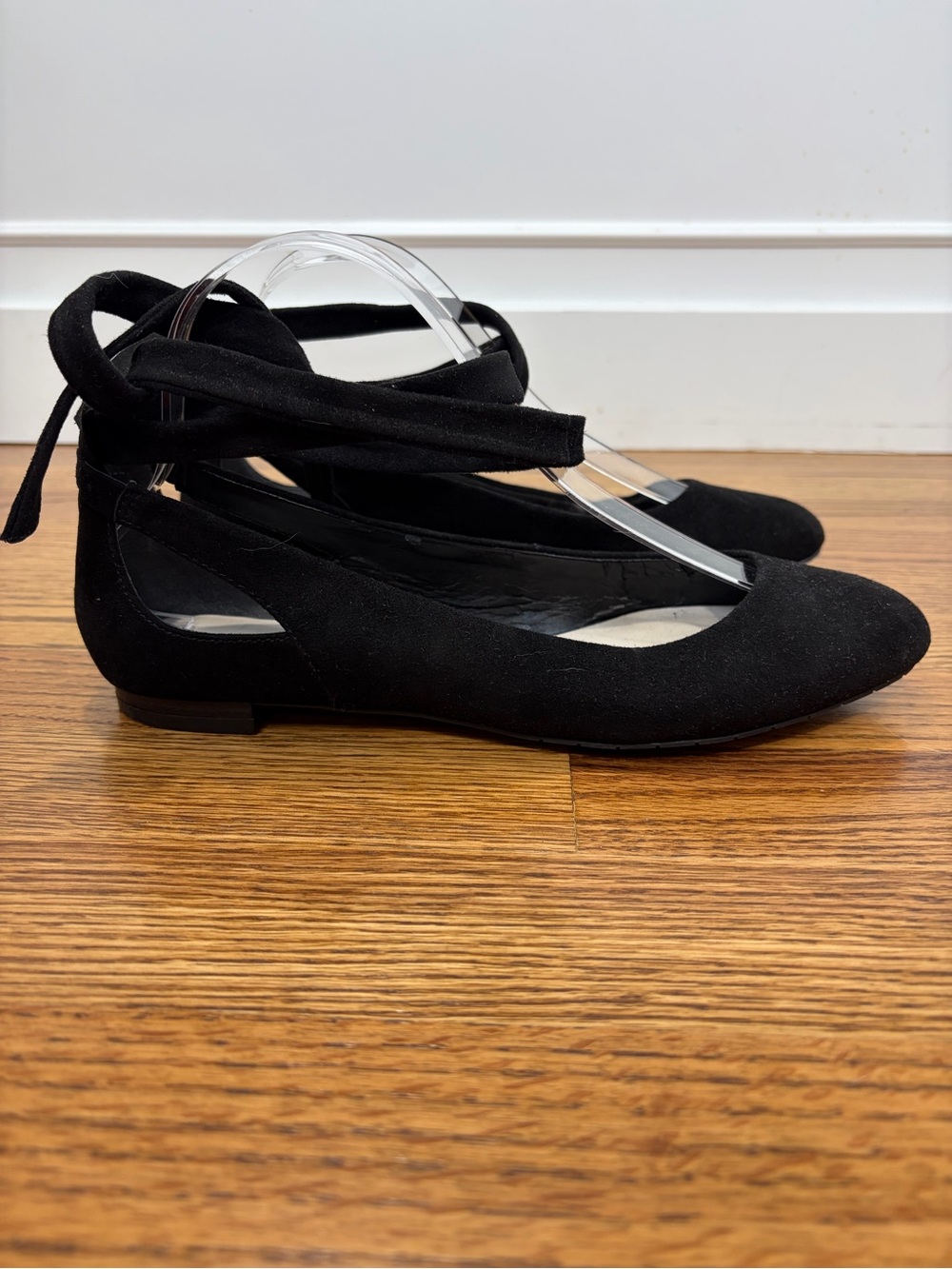 Kenneth Cole New York Wilhelmina Black Suede Ballet Flats (8) - Picture 4 of 12